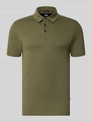 koszulka polo o kroju regular fit z czystej bawełny model 'Palosh 30' Boss Oliwkowy