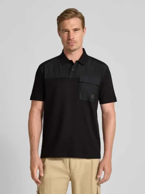 Koszulka polo o kroju regular fit z czystej bawełny model ‘PE_PANEL’ Boss Orange
