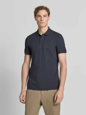 Koszulka polo o kroju regular fit z czystej bawełny model 'PIO 1' Boss Granatowy