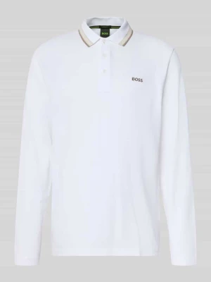 koszulka polo o kroju regular fit z czystej bawełny model 'Plisy' Boss Biały