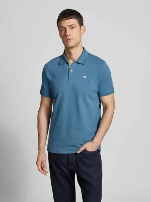 Koszulka polo o kroju regular fit z czystej bawełny pika z wyhaftowanym logo Tom Tailor