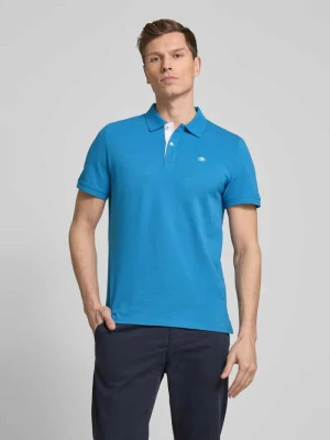 Koszulka polo o kroju regular fit z czystej bawełny pika z wyhaftowanym logo Tom Tailor