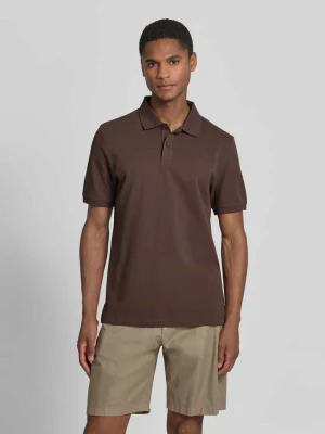 Koszulka polo o kroju regular fit z czystej bawełny s.Oliver Czekoladowy