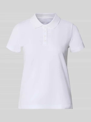 Koszulka polo o kroju regular fit z czystej bawełny Tom Tailor Biały