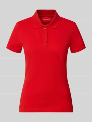 Koszulka polo o kroju regular fit z czystej bawełny Tom Tailor Czerwony