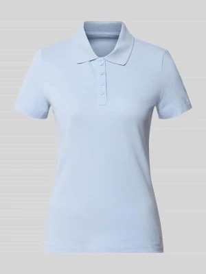 Koszulka polo o kroju regular fit z czystej bawełny Tom Tailor Jasnoniebieski