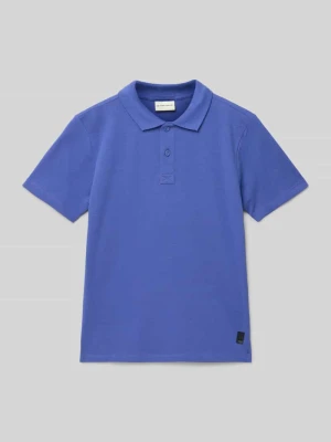 Koszulka polo o kroju Regular Fit z czystej bawełny Tom Tailor Królewski niebieski