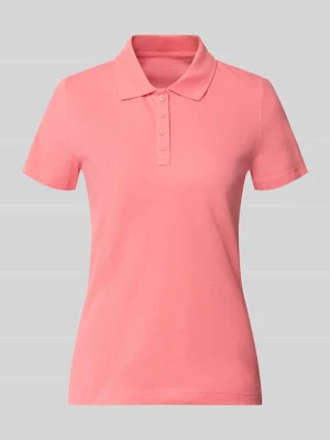 Koszulka polo o kroju regular fit z czystej bawełny Tom Tailor Mocnoróżowy