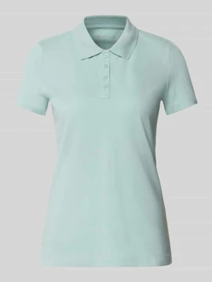 Koszulka polo o kroju regular fit z czystej bawełny Tom Tailor Turkusowy
