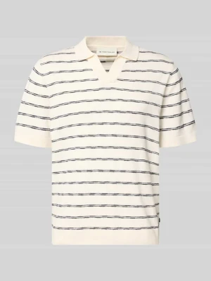 Koszulka polo o kroju regular fit z czystej bawełny Tom Tailor Złamany biały