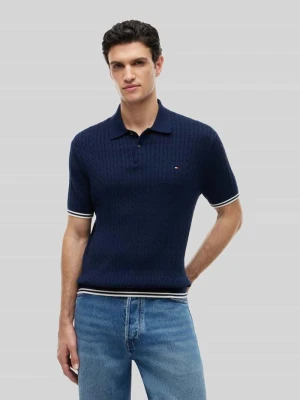 Koszulka polo o kroju regular fit z czystej bawełny Tommy Hilfiger Ciemnoniebieski