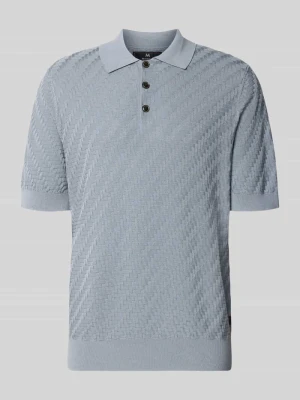 koszulka polo o kroju regular fit z czystej bawełny w imitacji dzianiny Matinique Jasnoniebieski