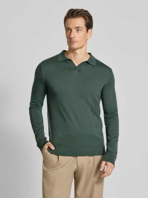 Koszulka polo o kroju regular fit z czystej wełny model ‘TRAY’ Selected Homme