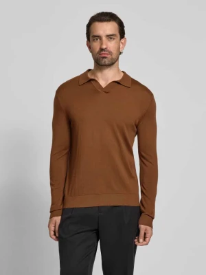 Koszulka polo o kroju regular fit z czystej wełny model ‘TRAY’ Selected Homme