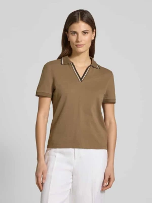 Koszulka polo o kroju regular fit z dekoltem w serek i paskami w kontrastowym kolorze Jake*s Collection