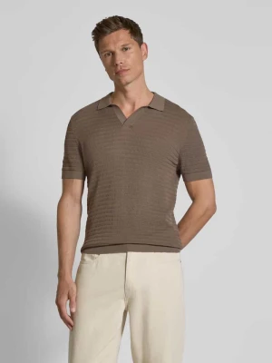Koszulka polo o kroju regular fit z dekoltem w serek model ‘BRAIAN’ drykorn