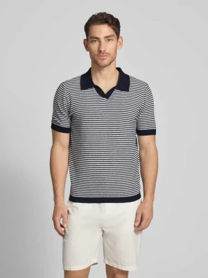 koszulka polo o kroju regular fit z dekoltem w serek model 'RIANO' CINQUE