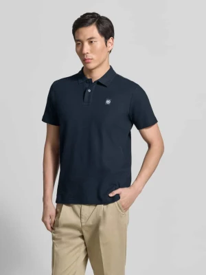 Koszulka polo o kroju regular fit z detalem z logo i listwą guzikową Lerros