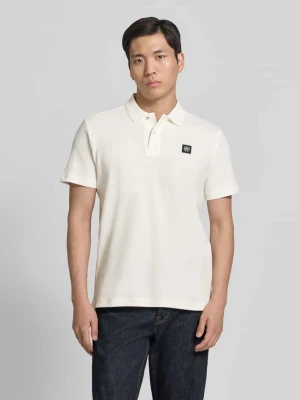 Koszulka polo o kroju regular fit z detalem z logo i listwą guzikową Lerros