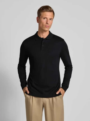 Koszulka polo o kroju regular fit z długim rękawem Christian Berg Men