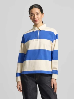 Koszulka polo o kroju regular fit z długim rękawem z ukrytą listwą guzikową Gant