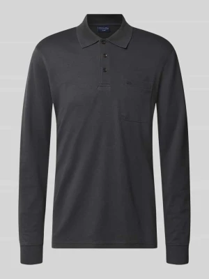 Koszulka polo o kroju regular fit z domieszką bawełny Christian Berg Antracytowy