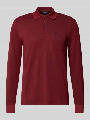 Koszulka polo o kroju regular fit z domieszką bawełny Christian Berg Bordowy