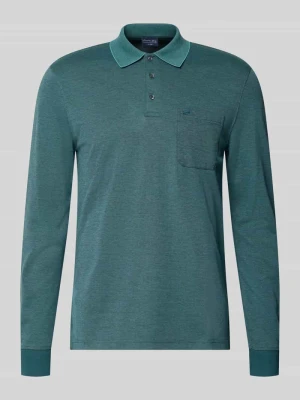 Koszulka polo o kroju regular fit z domieszką bawełny Christian Berg Lazurowy
