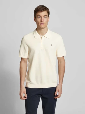 Koszulka polo o kroju regular fit z fakturowanym wzorem Gant