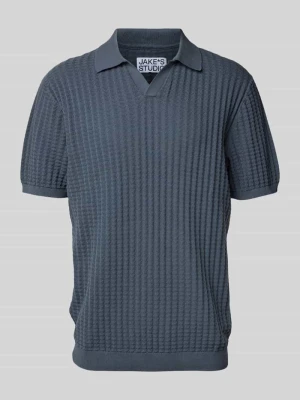 Koszulka polo o kroju regular fit z fakturowanym wzorem JAKE*S STUDIO MEN