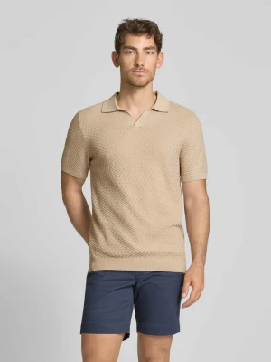 Koszulka polo o kroju regular fit z fakturowanym wzorem JAKE*S STUDIO MEN