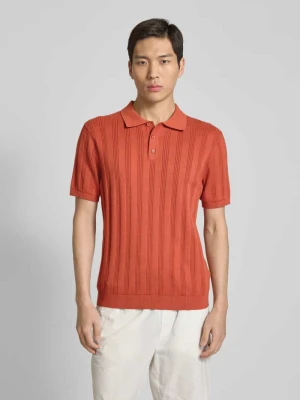 Koszulka polo o kroju regular fit z fakturowanym wzorem MCNEAL