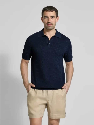 Koszulka polo o kroju regular fit z fakturowanym wzorem MCNEAL