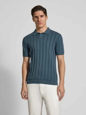 Koszulka polo o kroju regular fit z fakturowanym wzorem MCNEAL