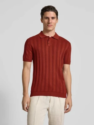 Koszulka polo o kroju regular fit z fakturowanym wzorem MCNEAL