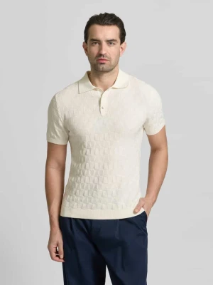 Koszulka polo o kroju regular fit z fakturowanym wzorem MCNEAL