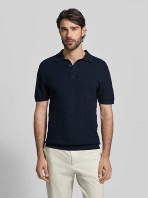 Koszulka polo o kroju regular fit z fakturowanym wzorem MCNEAL