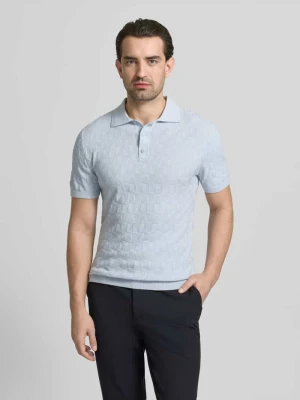 Koszulka polo o kroju regular fit z fakturowanym wzorem MCNEAL