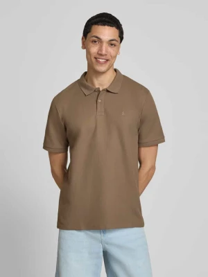 koszulka polo o kroju regular fit z fakturowanym wzorem model 'AUSTIN' jack & jones