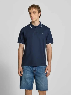 koszulka polo o kroju regular fit z fakturowanym wzorem model 'AUSTIN' jack & jones