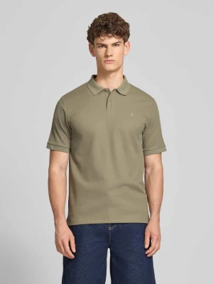 koszulka polo o kroju regular fit z fakturowanym wzorem model 'AUSTIN' jack & jones