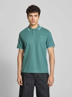 koszulka polo o kroju regular fit z fakturowanym wzorem model 'AUSTIN' jack & jones