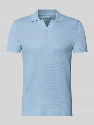 Koszulka polo o kroju regular fit z fakturowanym wzorem model ‘Heskild’ Blend