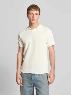 koszulka polo o kroju regular fit z fakturowanym wzorem model 'HILL' jack & jones