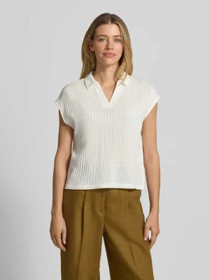 koszulka polo o kroju regular fit z fakturowanym wzorem model 'Kimena' someday