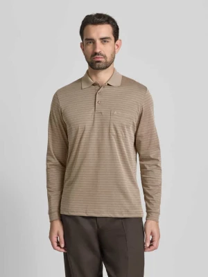 Koszulka polo o kroju regular fit z kieszenią na piersi model ‘Fineliner’ RAGMAN