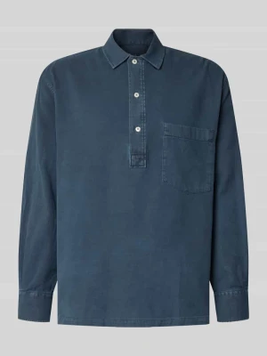 Koszulka polo o kroju regular fit z kołnierzykiem polo Officine Générale Ciemnoniebieski