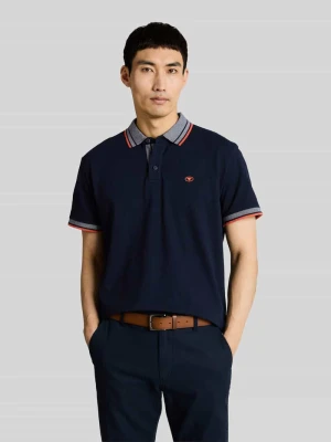 Koszulka polo o kroju regular fit z kołnierzykiem w kontrastowym kolorze Tom Tailor