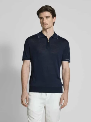 Koszulka polo o kroju regular fit z krótkim zamkiem błyskawicznym Boss