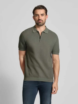 Koszulka polo o kroju regular fit z krótkim zamkiem błyskawicznym Christian Berg Men